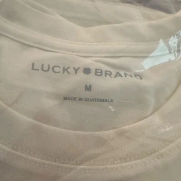 Lucky Brand Groovy Graphic Tee Shirt White NWT M XL - Picture 7 of 9